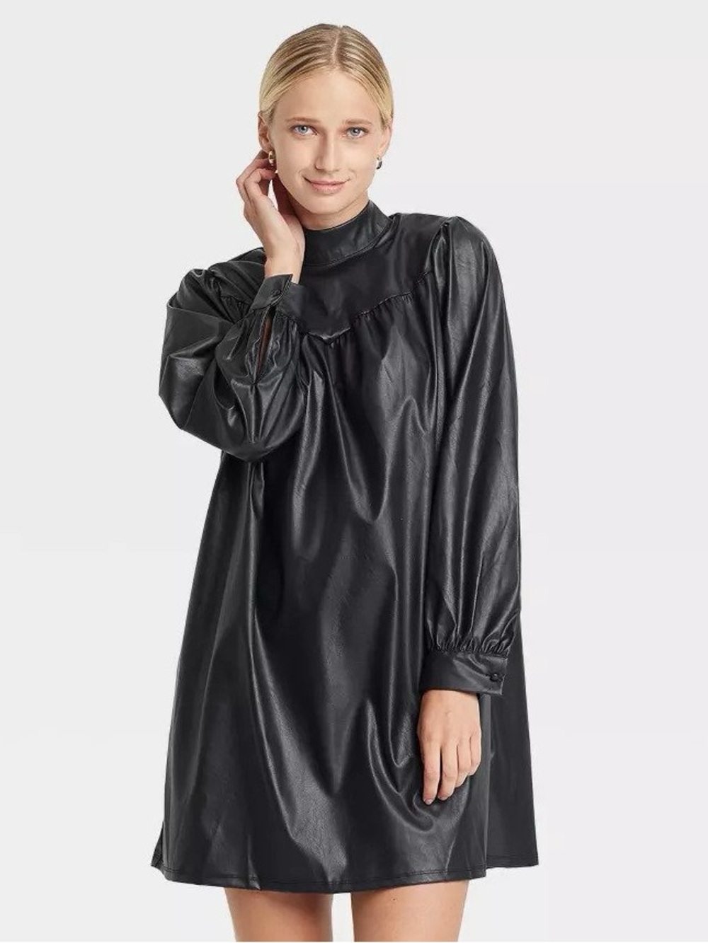 Who What Wear faux leather dress